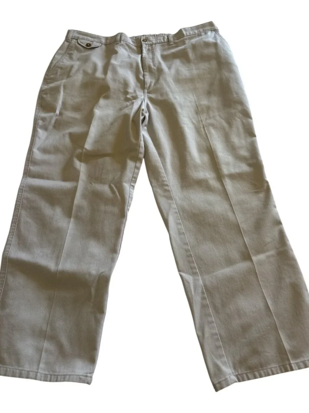 44x29 Khaki Beige Taupe Comfort Expandable Stretched Elastic Waist Men Pants